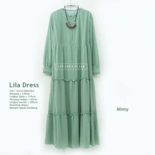 GAi-026 Lila Dress - Gamis Polos Ceruti Babydoll